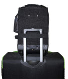 17" Rolling Personal Item Under Seat Duffel for United Airlines (BLACK)