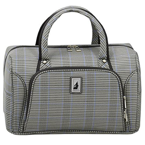 London Fog Knightsbridge Ii 17" Cabin Bag, Grey Sapphire Plaid