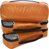 eBags Slim Packing Cubes for Travel - Organizers - 3pc Set - (Tangerine)