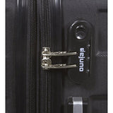 Dejuno Logan 3-Piece Hardside Spinner Combination Lock Luggage Set, Black