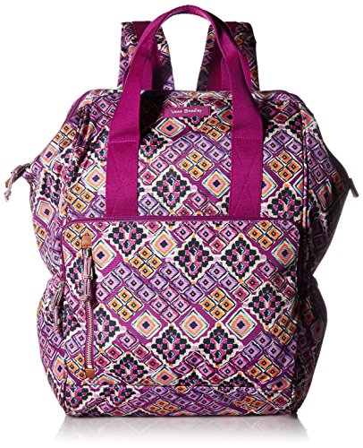 Vera Bradley Lighten Up Frame Backpack, Polyester, Dream Diamonds