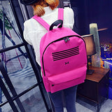 X-Happy Nylon Preppy Chic Five-Stroke Armband Shoulder Backpack (Yellow)