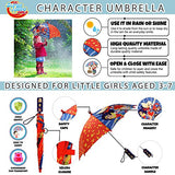 DC Comics Little Superhero Girls Character Rainwear Umbrella, red/Blue, Age 3-7