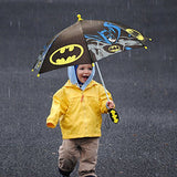 DC Comics Little Boys Batman Character Rainwear Umbrella, Black/Yellow, Age 3-7