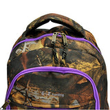 "E-Z Tote" Real Tree Print Hunting Backpack In 5 Colors (Purple Trim)