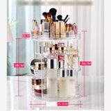 BNSDMM Cosmetic Storage Box Transparent Storage Rack 360 Degree Rotating Desktop Jewelry Storage Box Dressing Table Skin Care Products Rack