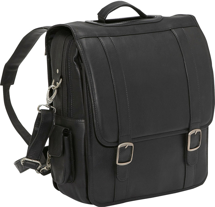 LeDonne Leather Convertible Laptop Backpack/Brief