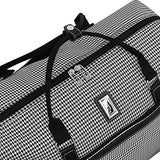 London Fog Cambridge Ii 20" Duffle, Black White Houndstooth