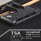 Coolife Luggage 3 Piece Set Suitcase With Tsa Lock Pinner Softshell 20In24In28In (Black.)