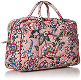 Vera Bradley womens Iconic Compact Weekender Travel Bag, Signature Cotton, Stitched Flowers, One Size