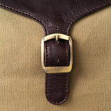 Clava Canvas 21" Overnighter W/ Leather Trim (Khaki Canvas With Cafe Trim)