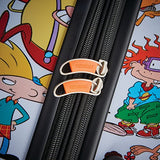 American Tourister Kids' Nickelodeon 90s Mash Up Hardside Spinner 21, White/Orange