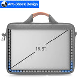 tomtoc Travel Messenger Bag 15.6 Inch with Protective Laptop Compartment Briefcase Shoulder Bag Fit for 13 - 15 Inch HP Dell Acer Lenovo Asus Samsung Notebook Tablet, Black