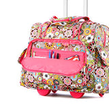 Olympia Deluxe Fashion Rolling Overnighter, Tulip, One Size