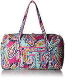 Vera Bradley Iconic Large Travel Duffel, Signature Cotton,Wildflower Paisley, Wildflower Paisley, One Size