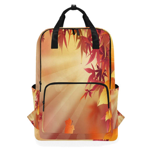 Backpack Thanksgiving Maple Leaf Wallpaper Laptop Bag 14 Inch Lightweight for Men/Women