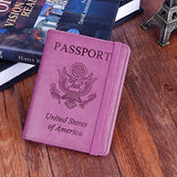 Passport Holder Cover wallet Case-Leather RFID Blocking Travel Document Organizer with Bonus Pen