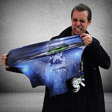 Travel Luggage Cover Suitcase Protector,Night,Vibrant Star in Abstract Ombre Style Sky Astronomy Themed Graphic Decorative,Light Blue Dark Blue White，for TravelM 23.6x31.8Inch