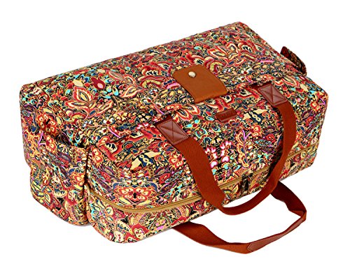 BAOSHA Women Holdalls Canvas Overnight Weekend Bag Travel Duffel Carry On Tote Bags Ladies Carry-on with Shoes Compartment HB-38, Printing, L, carefree BAOSHA Women Holdalls Canvas Overnight Weekend Bag Travel Duffel Carry On Tote Bags Ladies Carry-on with Shoes Compartment HB-38, Printing, L, carefree