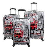Chariot London 3 Piece Expandable Hardside Spinner Luggage Set (London)