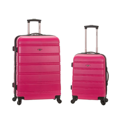 Rockland 20 Inch 28 Inch 2 Piece Expandable Abs Spinner Set, MAGENTA
