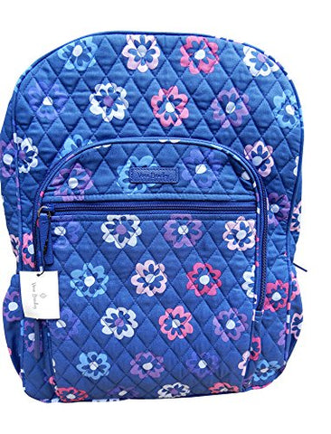 Vera Bradley Campus Backpack,Ellie Flowers with Purple Interiors,One Size