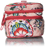 Vera Bradley womens Iconic Jewelry Train Case, Signature Cotton, Stitched Flowers, One Size