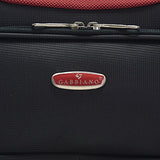 Gabbiano The Glasgow Softside Collection 3 Piece Spinner Set (Black/Red)