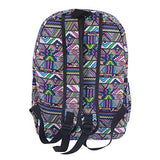 Damara Womens Creative Geometric Figure Printed Backpack,Purple