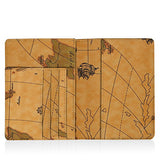 Famavala RFID Blocking Passport Holder Case Cover Wallet, MapBrown