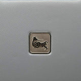 Mia Toro Italy Molded Art Stripped Cubes Hard Side 24 Inch Spinner, Silver