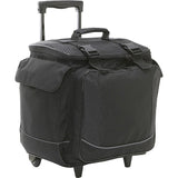 Bellino Bottle Limo 12 Bottle Insulated Wine Tote Case Wheel Travel Cooler with Organizer, Black
