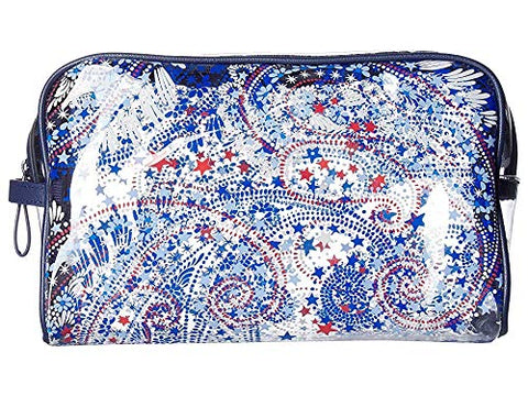 Vera Bradley Women's Clear Beach Cosmetic Fireworks Paisley One Size