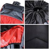 GHP 70L Capacity Red 600D Oxford Fabric PVC Inner Layer Outdoor Camping Backpack