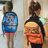 Doginthehole Animal Cats Dogs Backpacks Teen School Book Bag Galaxy Butterfly