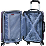 Dejuno Venture 3-Piece Hardside Spinner Luggage Set with TSA Lock, Black, One Size