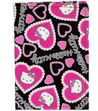 Hello Kitty Passport Cover Rem Heart (Black)