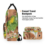 Backpack Two Cute Rabbits In The Garden Laptop Bag 14 Inch Lightweight for Men/Women