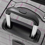 London Fog Knightsbridge 25" Expandable Spinner, Grey Burgundy Glen Plaid