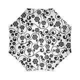 Umbrella, Folding - Fast Drying, Easy Carry Light-Weight Small Gift Choice,8 Ribs,Flowers,43.4 x