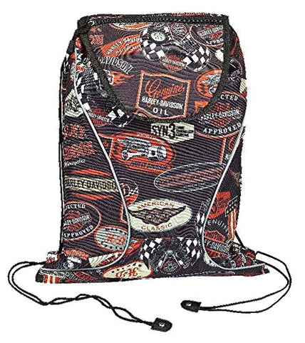 Harley-Davidson Vintage Collection Sling Backpack, Lightweight, Black 99667-VIN