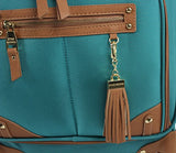 Steve Madden Luggage 3 Piece Softside Spinner Suitcase Set Collection (One Size, Harlo Teal Blue)