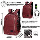 Laptop Backpack, WInblo 15.6 Inch College Backpack with USB Charging Port & Headphone Interface