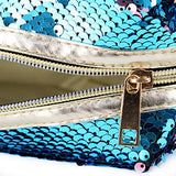 Buorsa Fashion Double Color Reversible Magical Sequins Handbag Glitter Pencil Case Cosmetic Bag