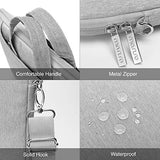 MOSISO Laptop Shoulder Messenger Bag Compatible with MacBook Pro/Air 13 inch, 13-13.3 inch Notebook Computer, Polyester Briefcase Sleeve with Back Zipper Pocket&Trolley Belt, Gray