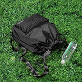 G4Free Drawstring Sackpack Sports Gymbag Daypack 20L Lightweight Backpack Cinch Bag(Black)