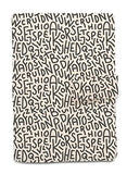 Letters Pattern Beige Printed Canvas Vintage Passport Holder Cover Case Was_11