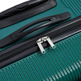 DELSEY Paris 3-Piece Hardside Set (Carry-on, Checked Suitcase and Weekender Bag), Dark Green