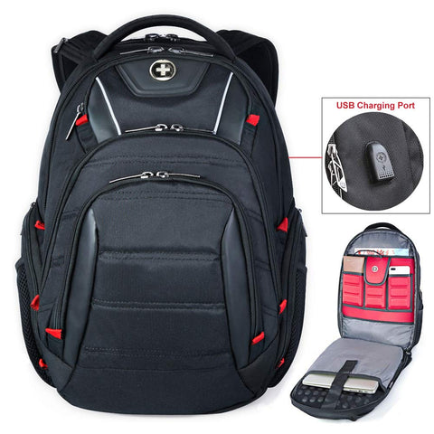 Business Travel Backpack TSA Laptop Backpacks USB/RFID in 15.6 Laptops for Men
