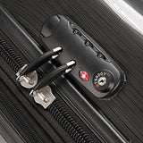 Delsey Luggage Aero 3 Piece Polycarbonate Hardside Spinner Luggage Set,Charcoal,One Size